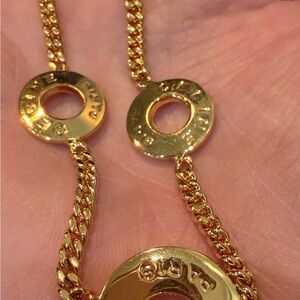 Celine vintage Gold Chain Bracelet with Circular Charms. Like new.